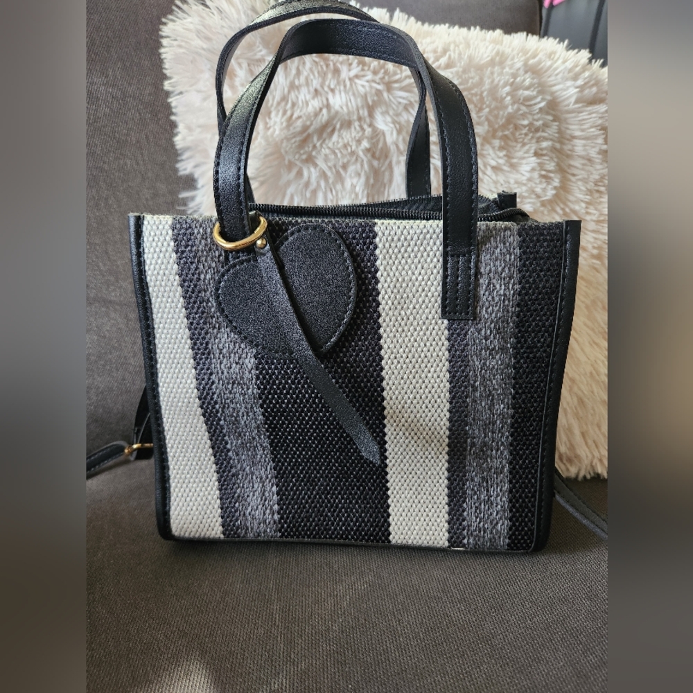 Striped Mini tote bag